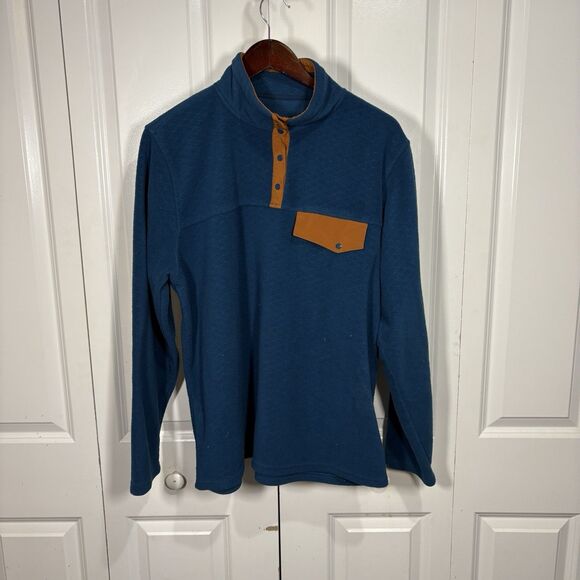 Zyia Active Mens XXL Pullover Teal Orange Trim Quarter Snap Athletic Gym Outdoor - Picture 1 of 7